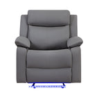Blanche - Glider Recliner With LED, Pillow Top Arms
