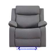 Blanche - Glider Recliner With LED, Pillow Top Arms