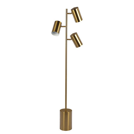 Harmony - Floor Lamp With Rotary Switch Triple Spots Block Base - Gold - view 7