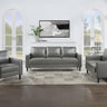 Ruth - Upholstered Track Arm Sofa Set Dark Gray 3 Pc. Sofa, Loveseat, Chair by Coaster Fine Furniture | Bel Furniture