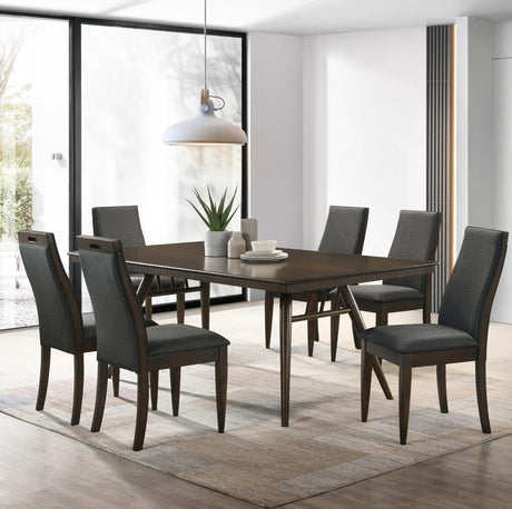 Wes - Rectangular Dining Table Set Dark Gray 5 Pc. Table, 4 Chairs by CoasterEssence | Bel Furniture