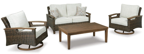 Paradise Trail - Loveseat w/Cushion - Medium Brown - view 9