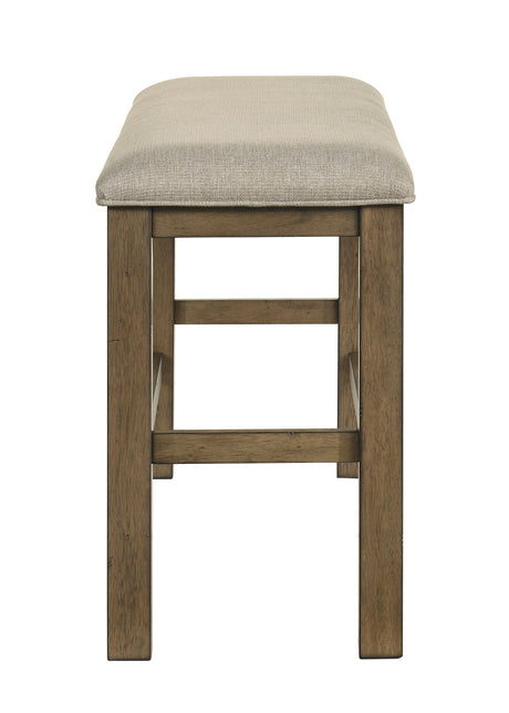 Cockrell - Counter Height Bench - Light Brown / Beige
