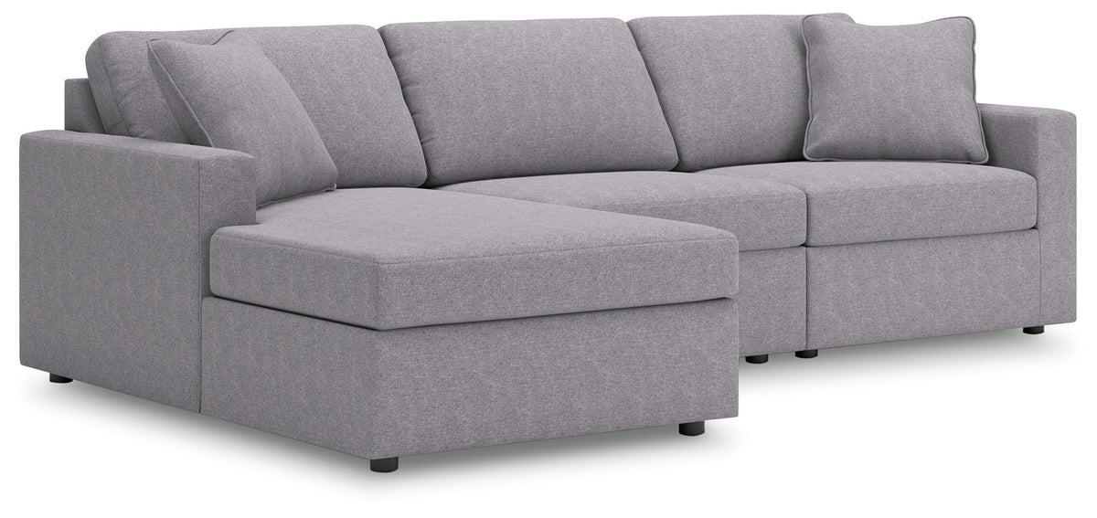Modmax - Granite - Sectional Gray 3 Pc. Sectional With Laf Corner Chaise by Signature Design by Ashley® | Bel Furniture
