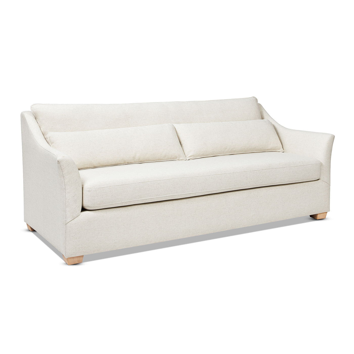 Ada - Flared Arm Contemporary Sofa With Lumbar Pillows - Flax White by Jennifer Taylor Home | Bel Furniture
