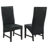 Barrand - Upholstered Dining Side Chair (Set of 2) Black by Coaster Fine Furniture | Bel Furniture