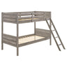 Ryder - Wood Bunk Bed Dark Gray Twin over Twin by CoasterEveryday | Bel Furniture