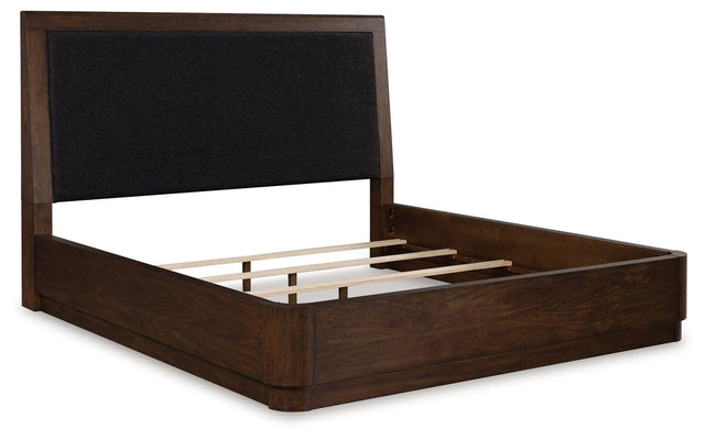 Dilenno - Upholstered Panel Bed Dark Brown by Signature Design by Ashley® | Bel Furniture