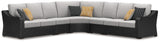Beachcroft - Outdoor Sectional Black 5 Pc. Sectional by Signature Design by Ashley® | Bel Furniture