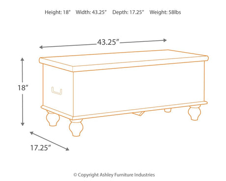 Fossil Ridge - Beige - Storage Bench by Signature Design by Ashley® | Bel Furniture