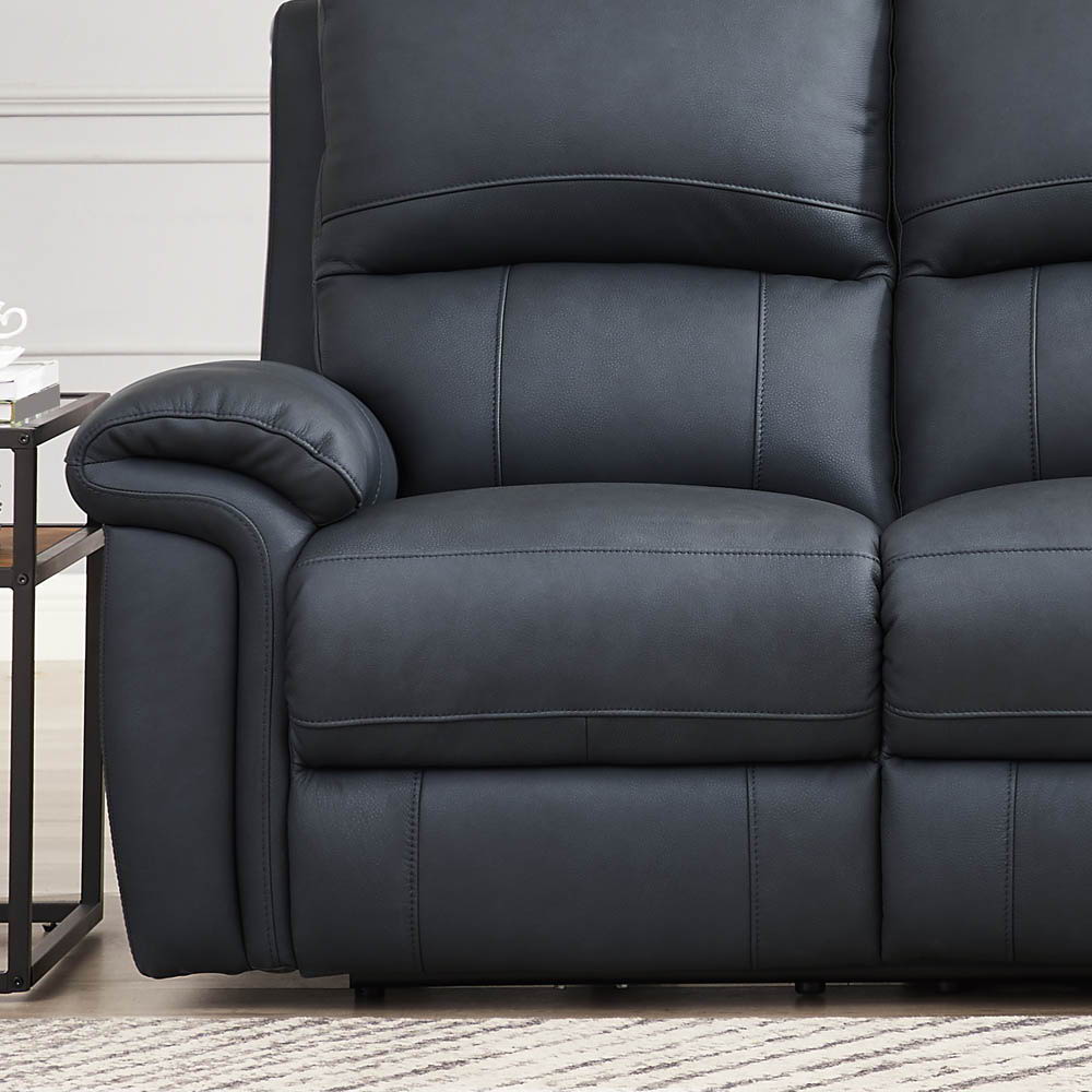 Monica - Power Zero Gravity Reclining Sofa - Gunmetal