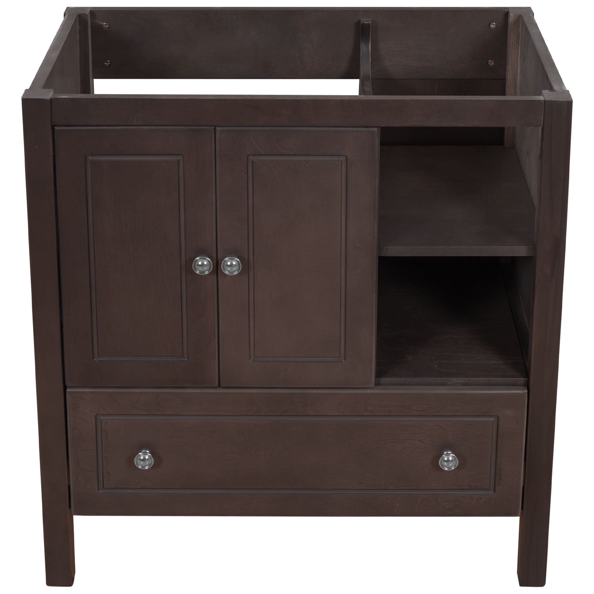 Bathroom Vanity Base Only, Solid Wood Frame, Bathroom Storage Cabinet With Doors And Drawers