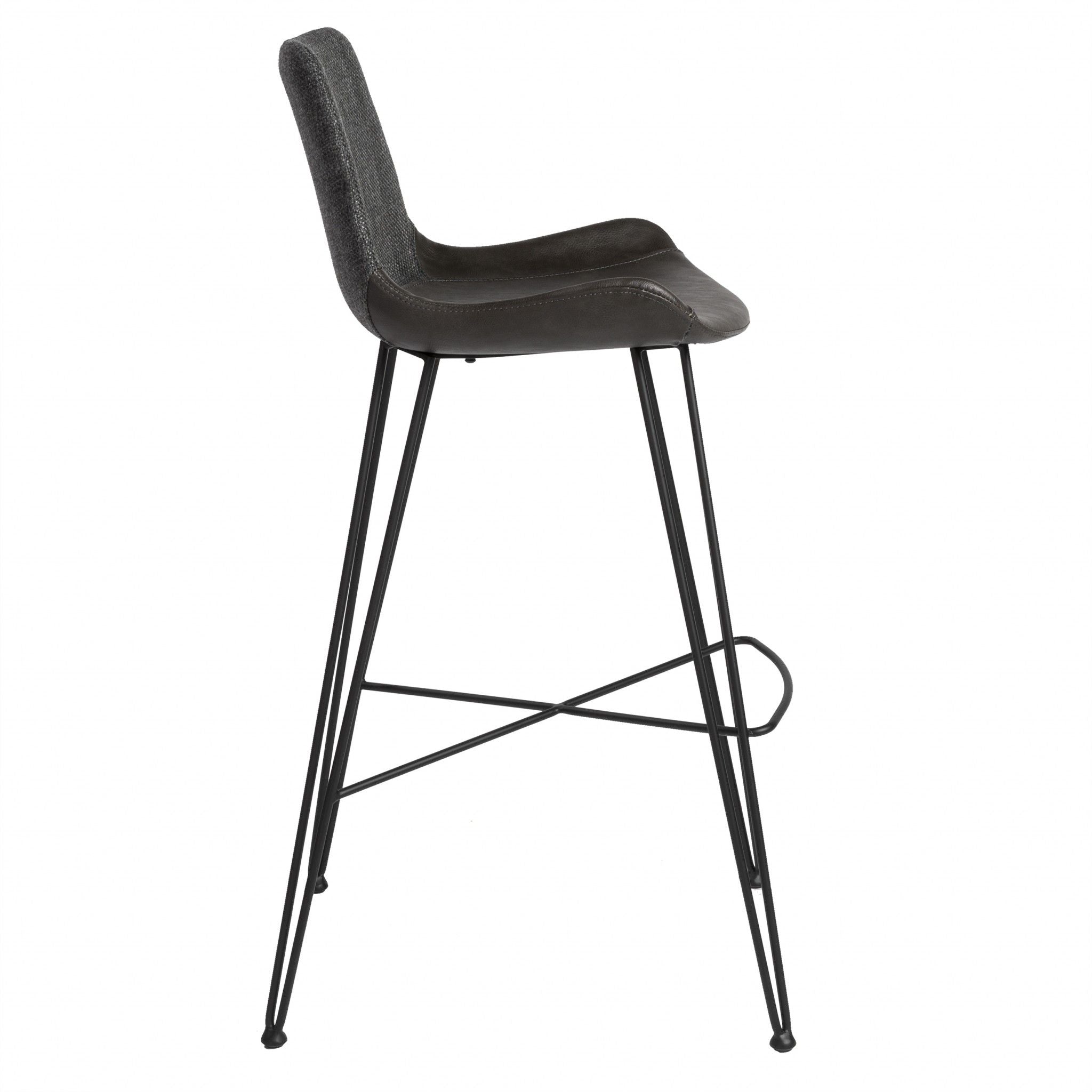 Steel Bar Height Bar Chair - Gray