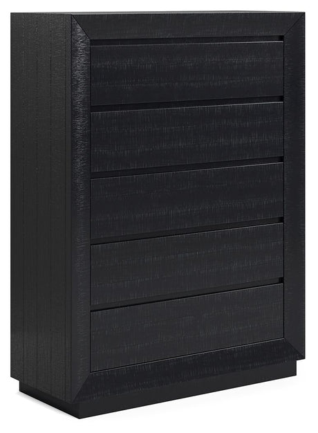 Londer - Black - Five Drawer Chest by Millennium® by Ashley | Bel Furniture