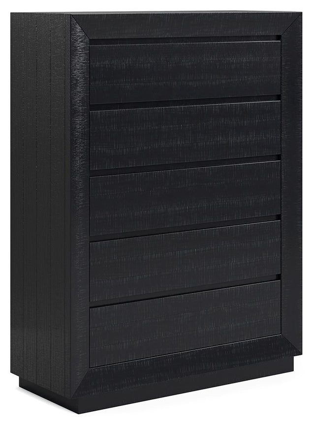 Londer - Black - Five Drawer Chest by Millennium® by Ashley | Bel Furniture