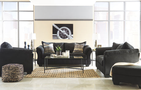 Darcy - Living Room Set Black 4 Pc. Sofa, Loveseat, Chair, Ottoman by Signature Design by Ashley® | Bel Furniture