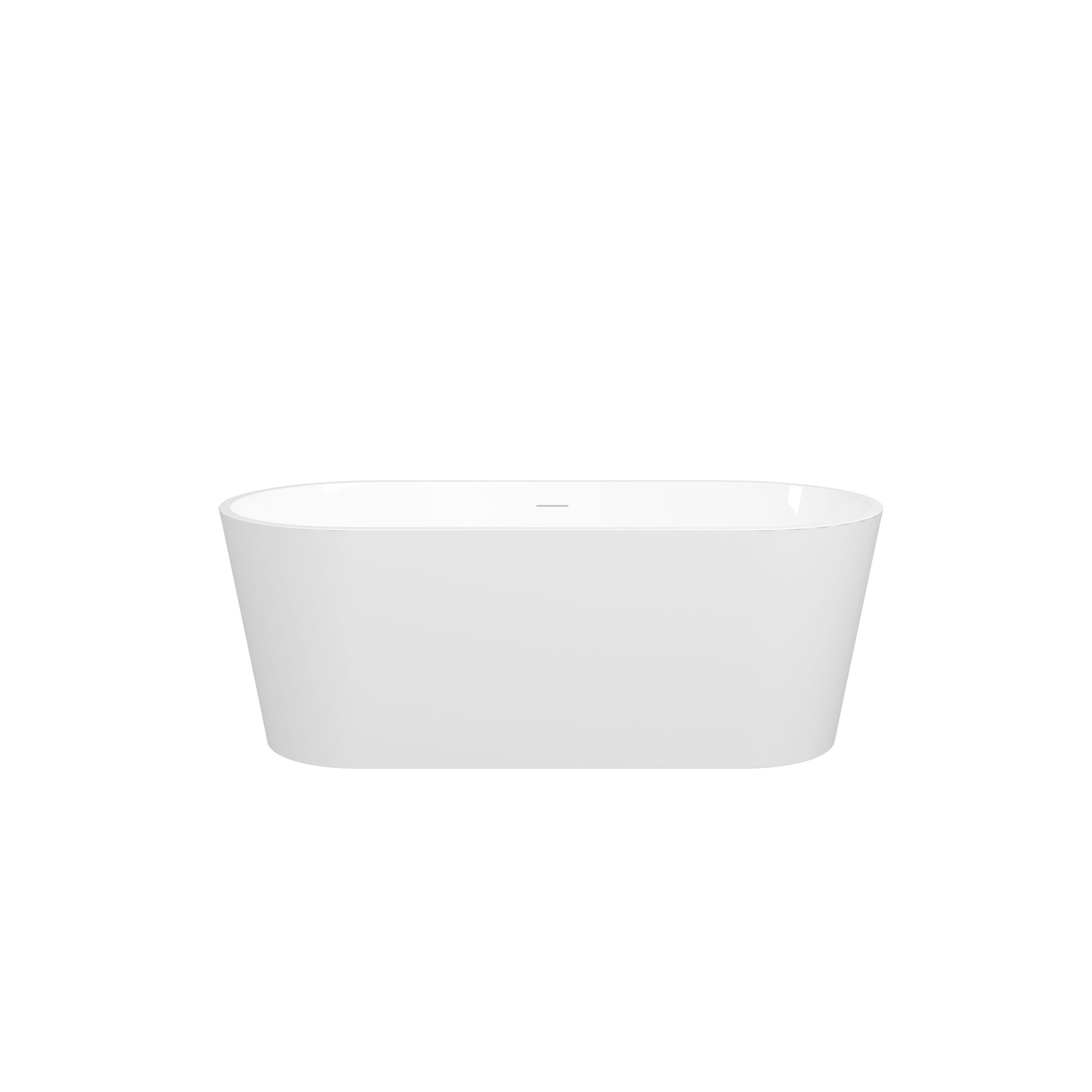 Freestanding Bathtub, Modern & Contemporary Design Soaking Tub With Brushed Nickel Pop-Up Drain And Minimalist Design Overflow