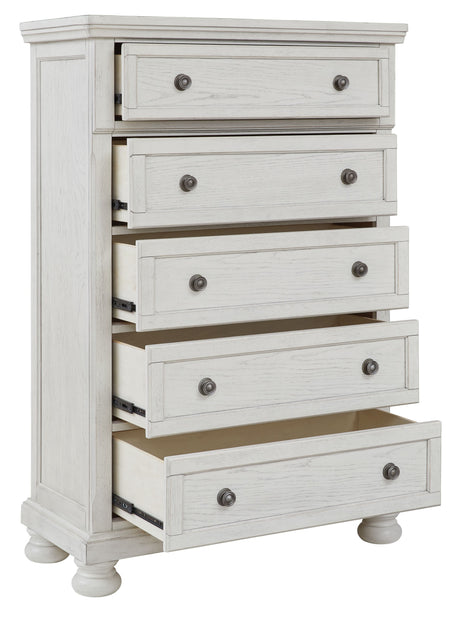Robbinsdale - Antique White - Five Drawer Chest by Signature Design by Ashley® | Bel Furniture