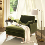 Pasadena - Modern Farmhouse Chaise Lounge Chair - Olive Green by Jennifer Taylor Home | Bel Furniture