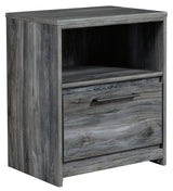 Baystorm - One Drawer Night Stand Gray by Signature Design by Ashley® | Bel Furniture
