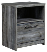 Baystorm - One Drawer Night Stand Gray by Signature Design by Ashley® | Bel Furniture