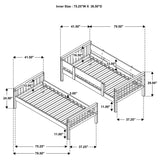 Dakota - Wood Twin Over Twin Bunk Bed - Natural by Coaster Fine Furniture | Bel Furniture