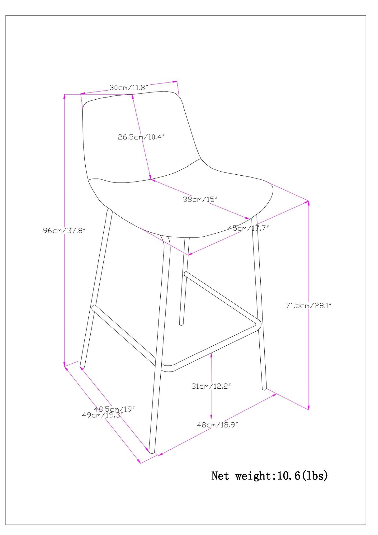 Jolie - Contemporary Stool (Set of 2)