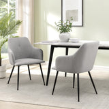 Contemporary Upholstered Woven Dining Chairs by Walker Edison | Bel Furniture