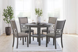 Wrenning - Dining Room Table Set (Set of 5) - Gray