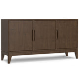 Harper - 3 Door Sideboard Buffet / Storage Cabinet - Walnut Brown by Simpli-Home | Bel Furniture