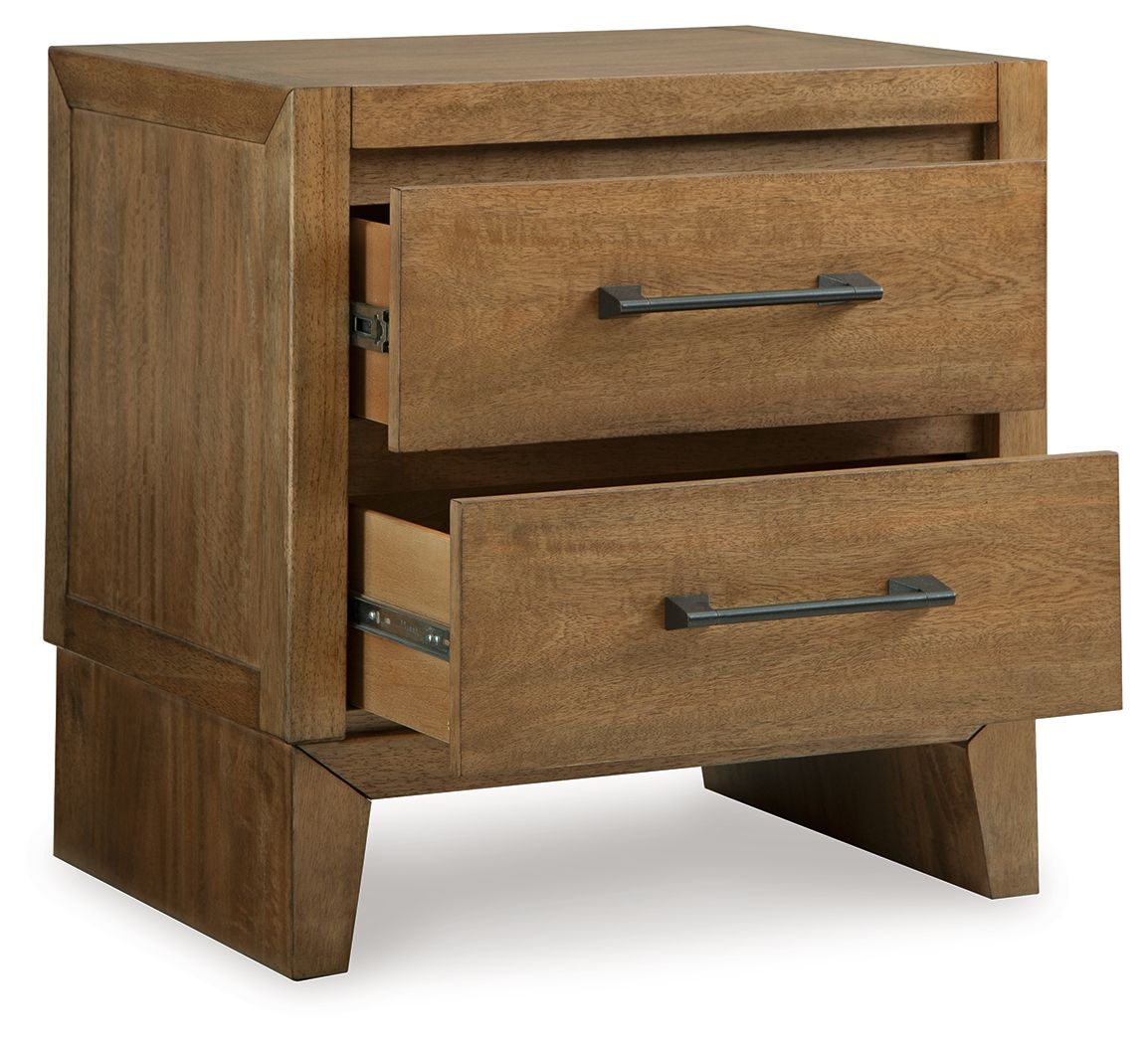 Sherbana - Light Brown - Two Drawer Night Stand by Signature Design by Ashley® | Bel Furniture