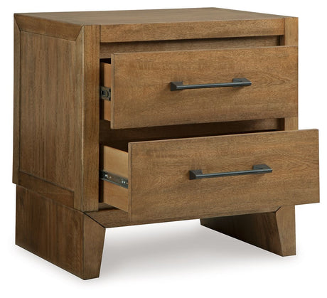 Sherbana - Light Brown - Two Drawer Night Stand by Signature Design by Ashley® | Bel Furniture