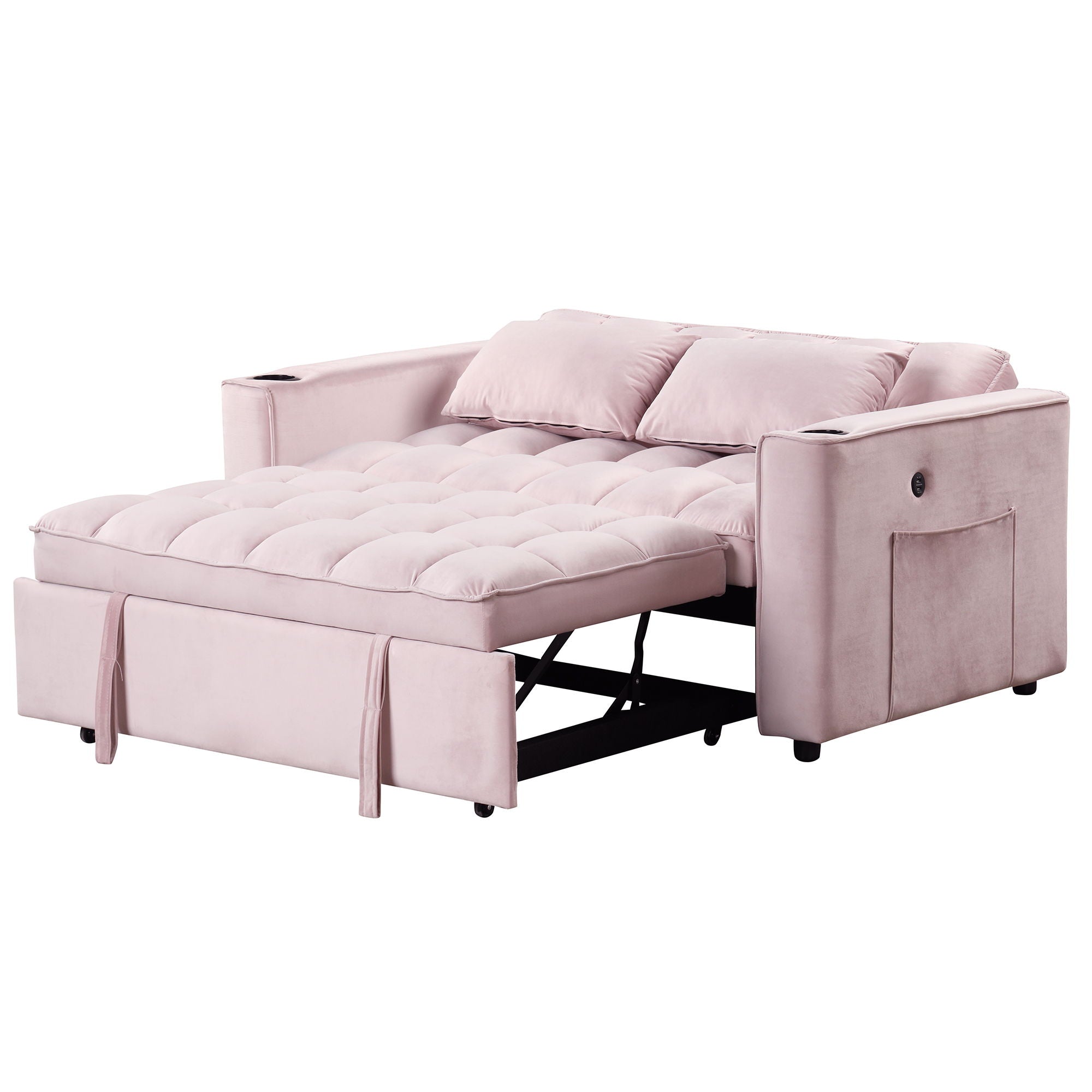 Multi Functional Sofa Bed With Cup Holder And USB Port For Living Room Or Apartments