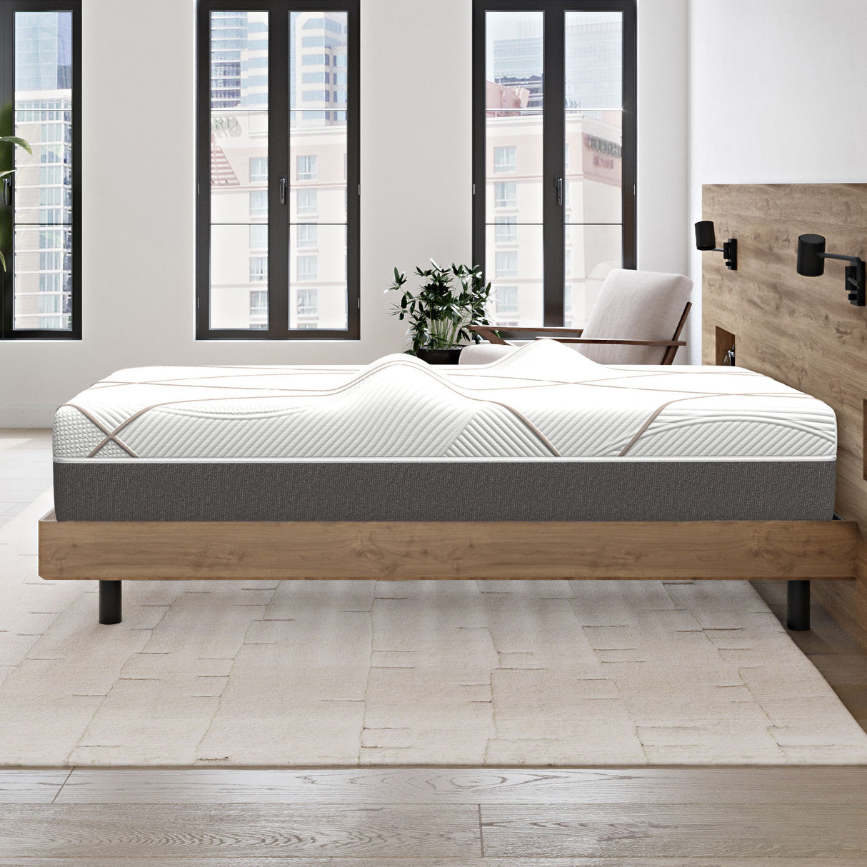 12" Profile Massage Mattress Hybrid by GhostBed | Bel Furniture