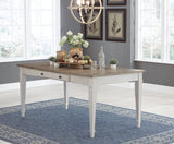Skempton - White - RECT DRM Table w/Storage by Signature Design by Ashley® | Bel Furniture