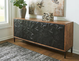 Dorannby - Black / Brown - Accent Cabinet by Signature Design by Ashley® | Bel Furniture