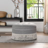 Yolanda - Round Upholstered Accent Ottoman by Jennifer Taylor Home | Bel Furniture