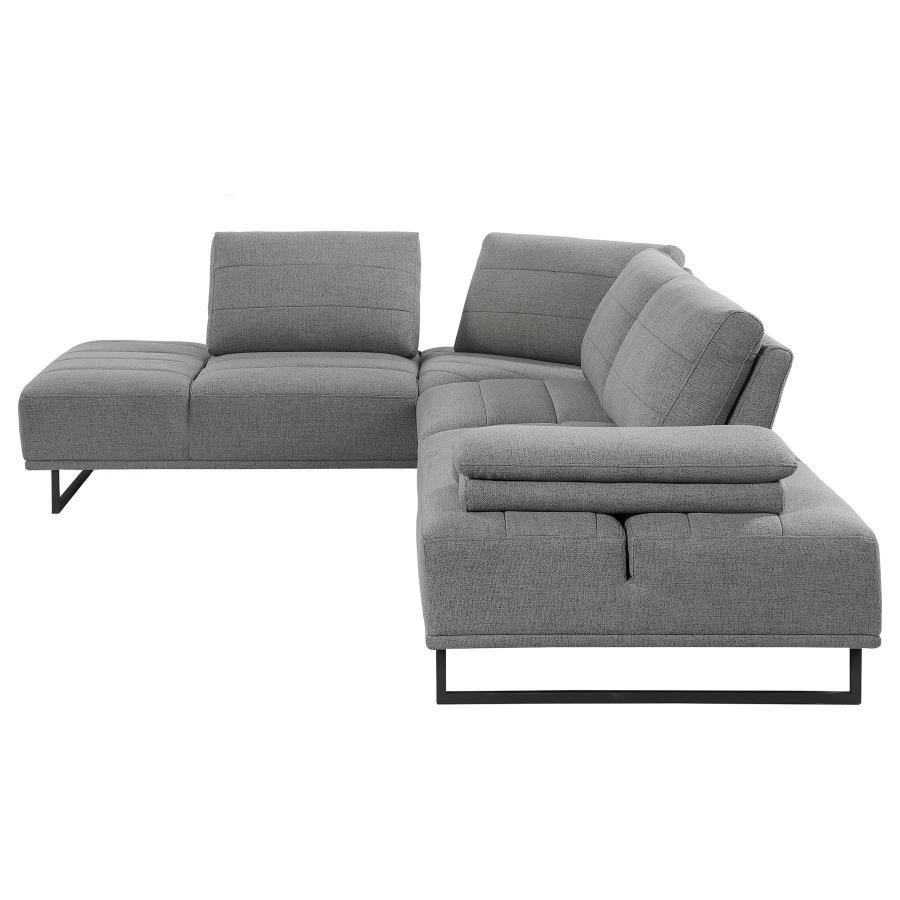 Arden - Upholstered Sectional Sofa With Adjustable Back - Taupe