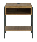 Fridley - Brown / Black - Rectangular End Table by Signature Design by Ashley® | Bel Furniture