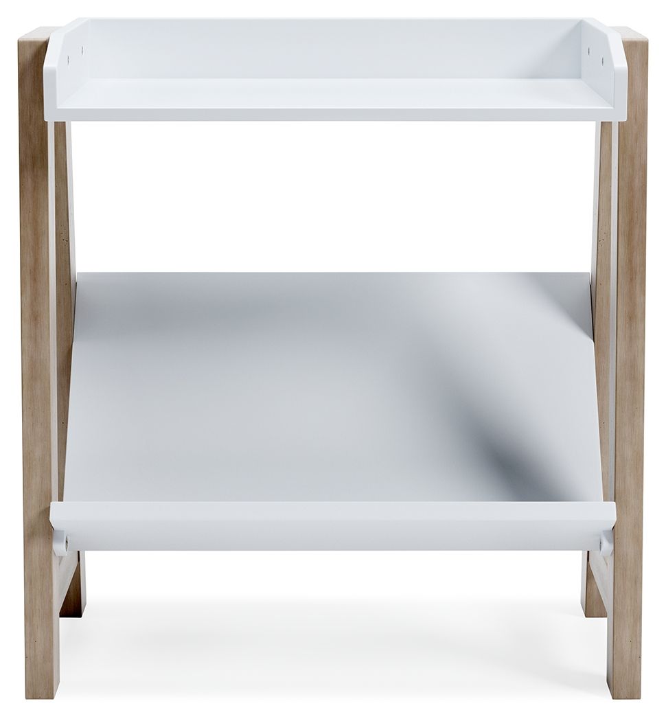 Blariden - White / Tan - Small Bookcase by Signature Design by Ashley® | Bel Furniture