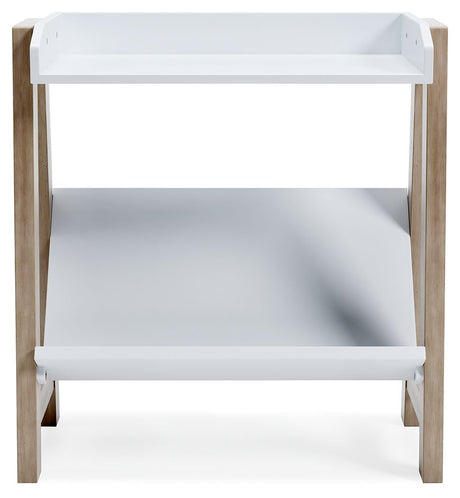 Blariden - White / Tan - Small Bookcase by Signature Design by Ashley® | Bel Furniture