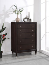 Emberlyn - 5-Drawer Bedroom Chest - Brown by Coaster Fine Furniture | Bel Furniture