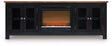 Wildenauer - 76" TV Stand With Electric Fireplace Black Faux Crystals Fireplace Insert by Signature Design by Ashley® | Bel Furniture