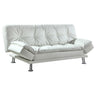 Dilleston - Upholstered Tufted Convertible Sofa Bed White by CoasterEssence | Bel Furniture