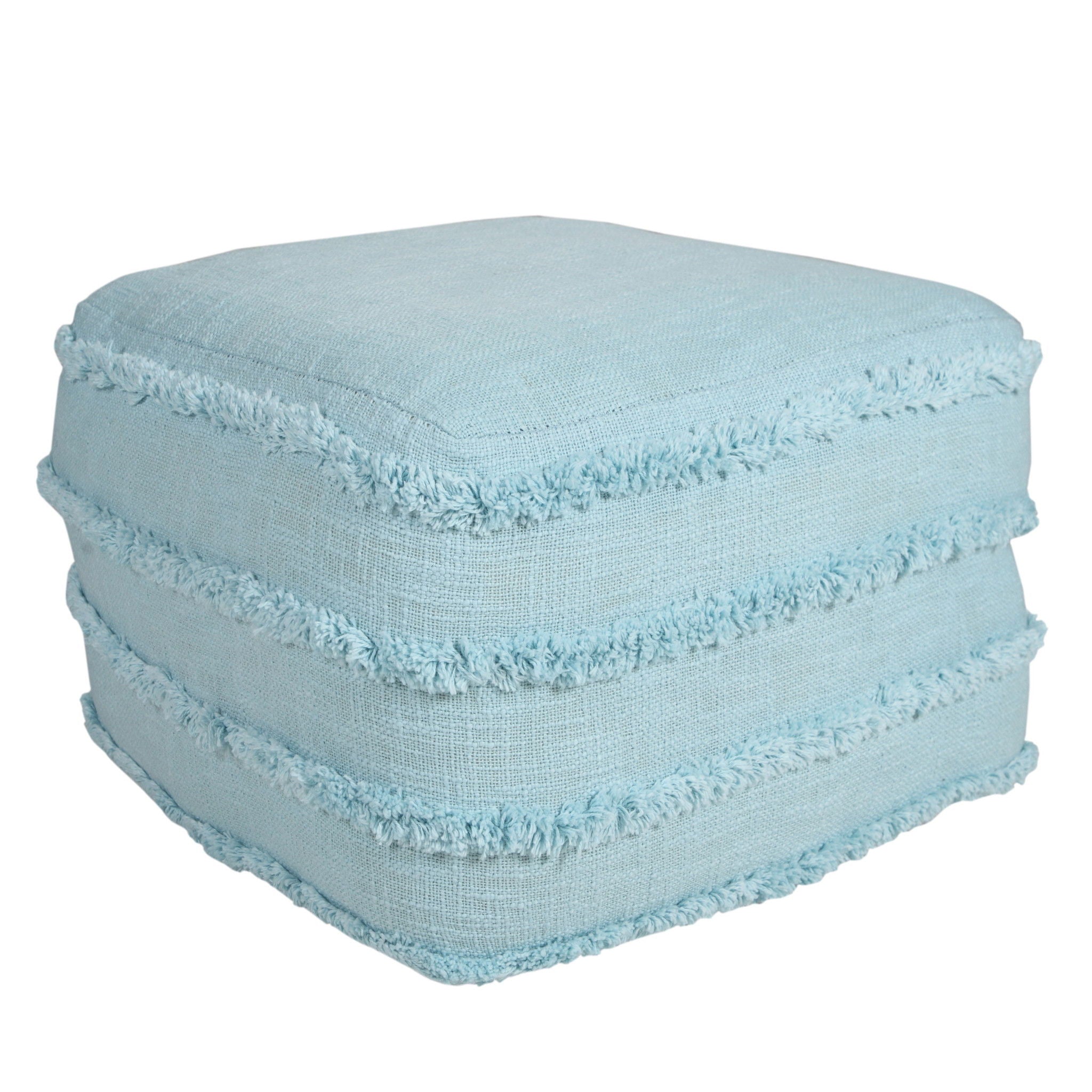 Cotton Ottoman - Light Blue