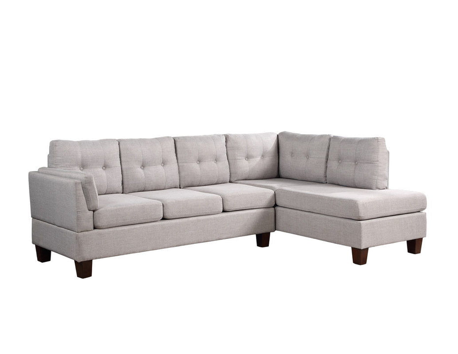 Dalia - Linen Modern Sectional Sofa With Chaise