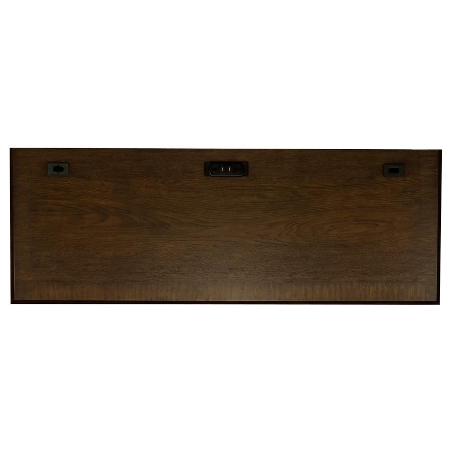 Hartshill - 5-Drawer Credenza Office Desk Burnish Oak - Burnished Oak by CoasterElevations | Bel Furniture