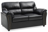 Padded Love Seat For Modern Living - Black