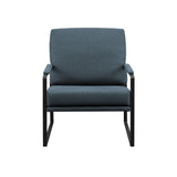 Contemporary Square Metal Frame Accent Chair by Walker Edison | Bel Furniture