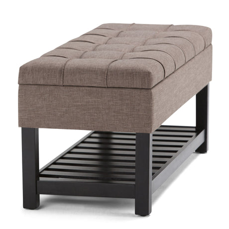 Saxon - Upholstered Transitional Storage Ottoman Bench - view 16
